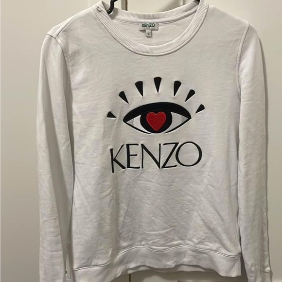 Kenzo White Cupid Eye Sweatshirt, Women’s size Small - Picture 6 of 6